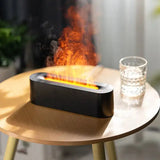 Modern Tabletop Flame Humidifier: Relax with Soothing Mist and Firelight - Ivory Joy