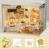 DIY Miniature Dollhouse Kit with Dust Cover - Ivory Joy