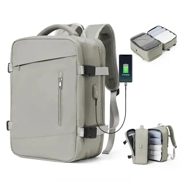 Expandable Anti-Theft Travel Backpack - Ivory Joy