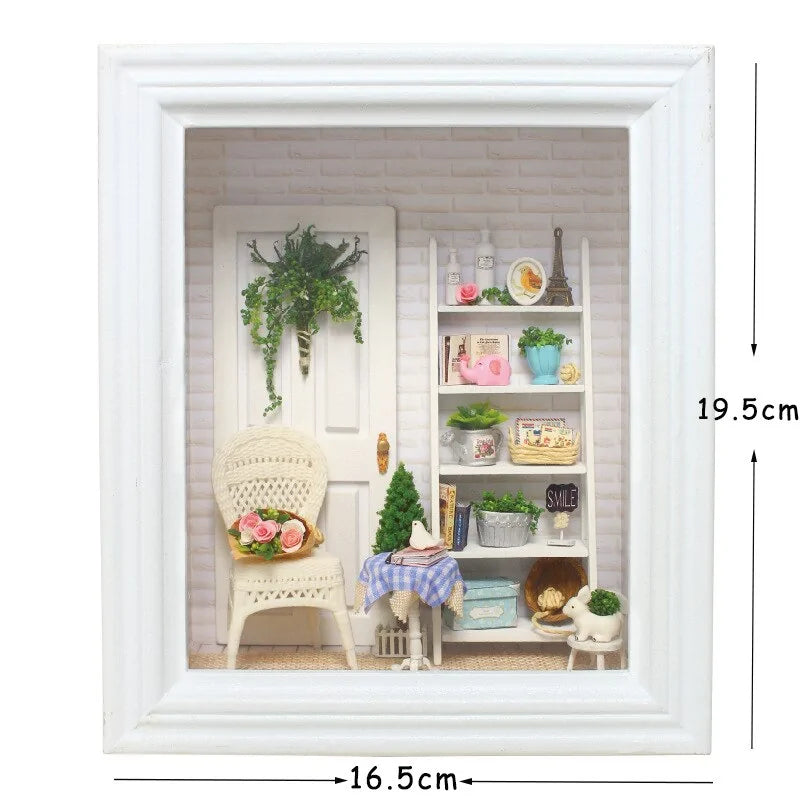 Wooden Dollhouse Kit with Furniture - Ivory Joy