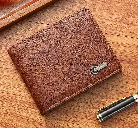 Men’s Black Leather Wallet - Ivory Joy