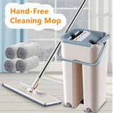 Hand Free Flat Mop and Bucket - Ivory Joy