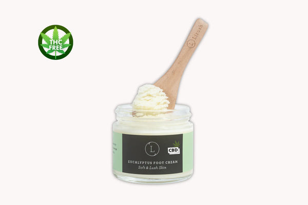 Eucalyptus Shea Butter Foot Cream with CBD (THC free) - Ivory Joy