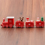 Christmas Train Painted Wood Decoration - Ivory Joy