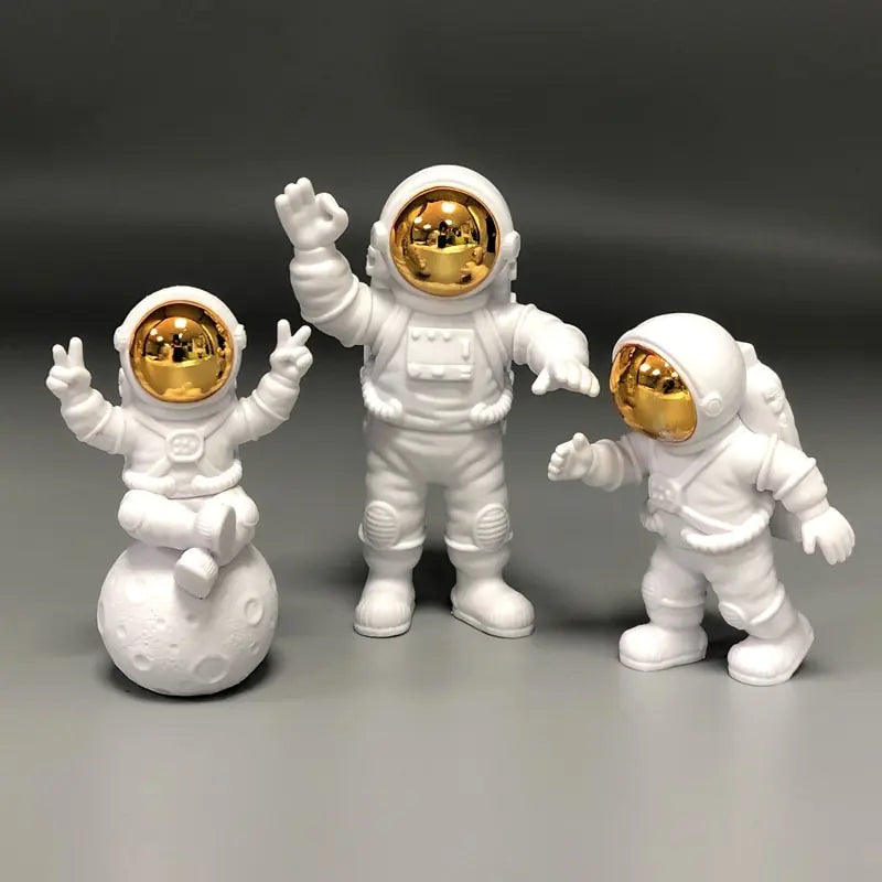 Astronaut Yellow Moon Ambient Light Ornament - Ivory Joy