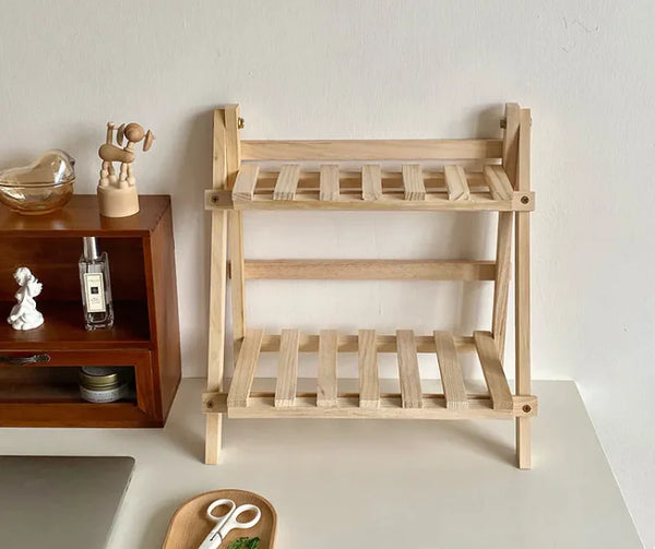 Minimalist Wood Storage Rack - Ivory Joy