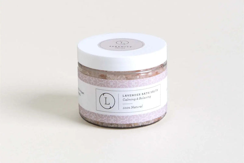 Lavender Natural Bath Salt Soak with CBD. Made with Dead sea, Epsom and Himalayan salts - Ivory Joy