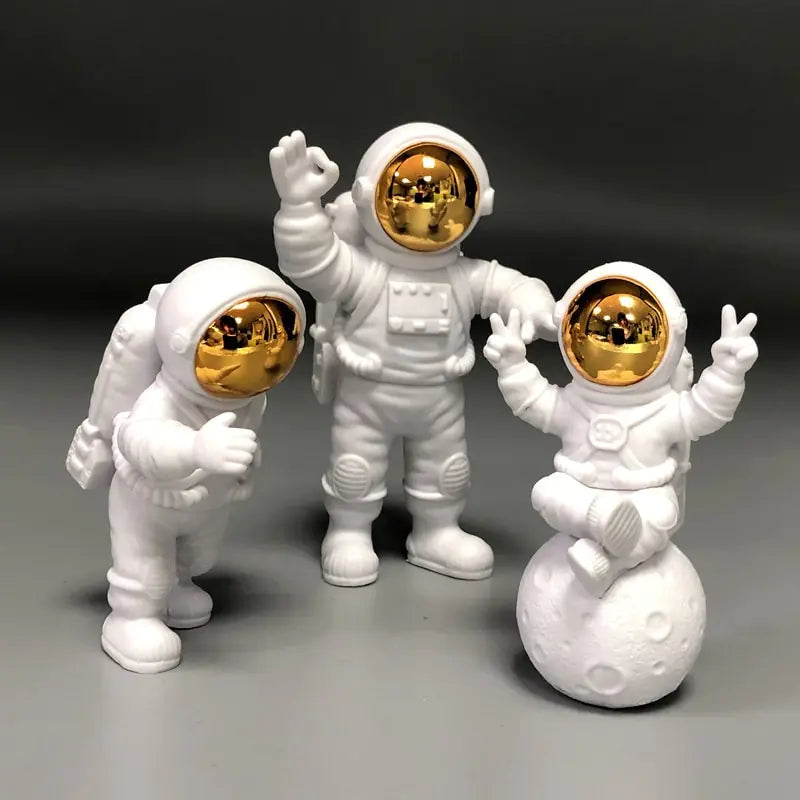 Astronaut Yellow Moon Ambient Light Ornament - Ivory Joy