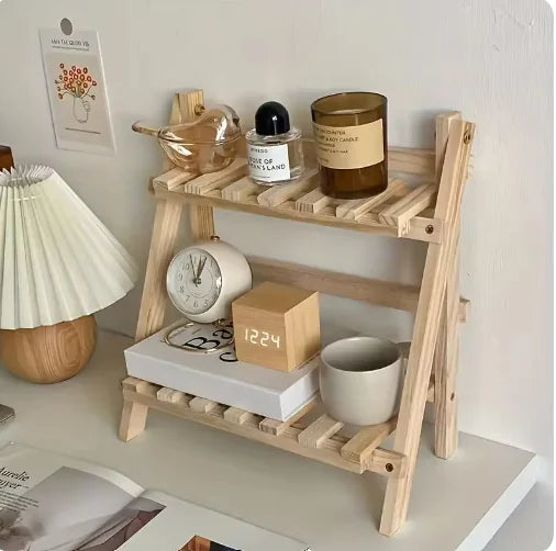 Minimalist Wood Storage Rack - Ivory Joy