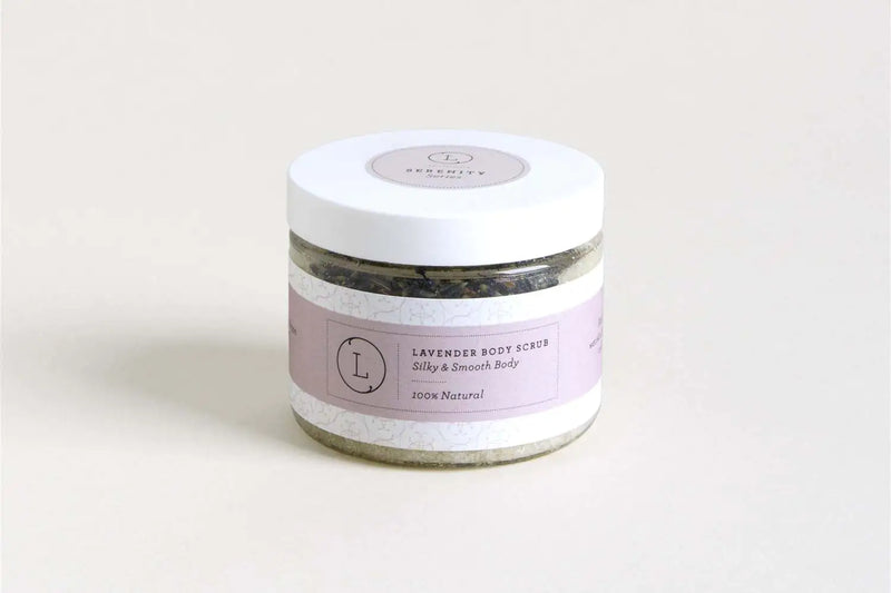 Natural Body Scrub, Lavender Body Salt Scrub - Ivory Joy