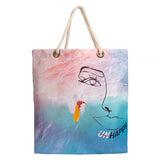 Biggdesign Faces Happy Beach Bag - Ivory Joy