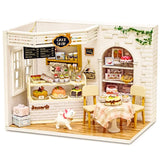 DIY Miniature Dollhouse Kit with Dust Cover - Ivory Joy