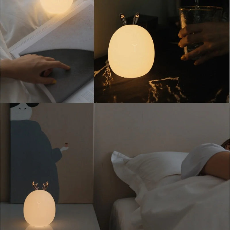 Dimmable LED Silicone Lamp - Ivory Joy