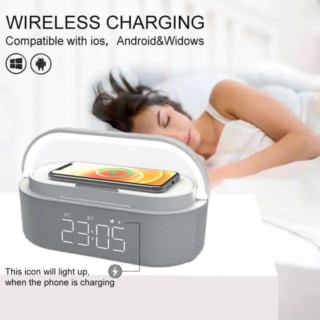 Wireless Charging Pad Alarm Clock - Ivory Joy