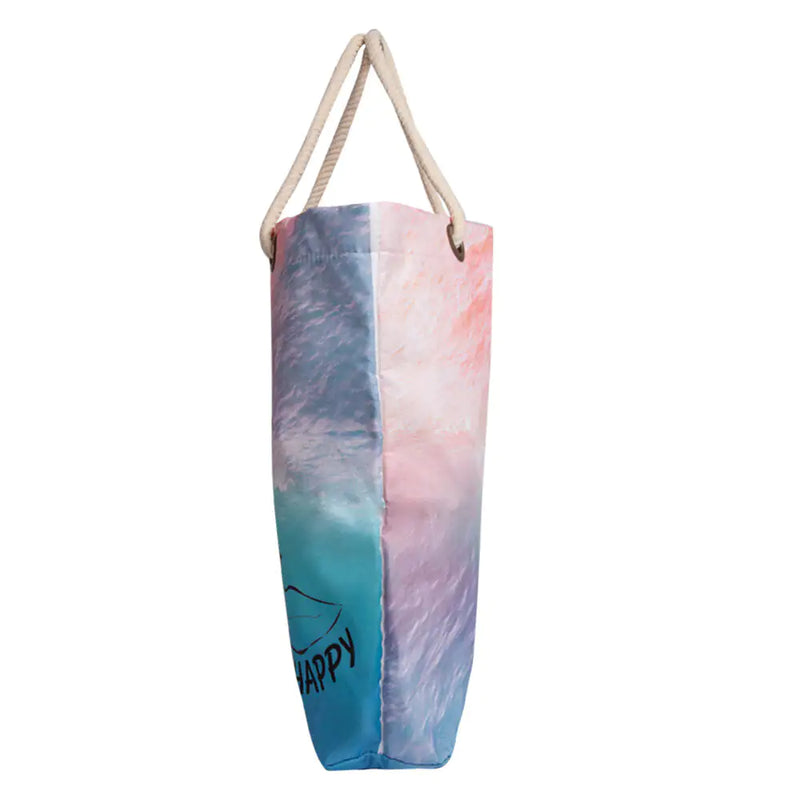 Biggdesign Faces Happy Beach Bag - Ivory Joy